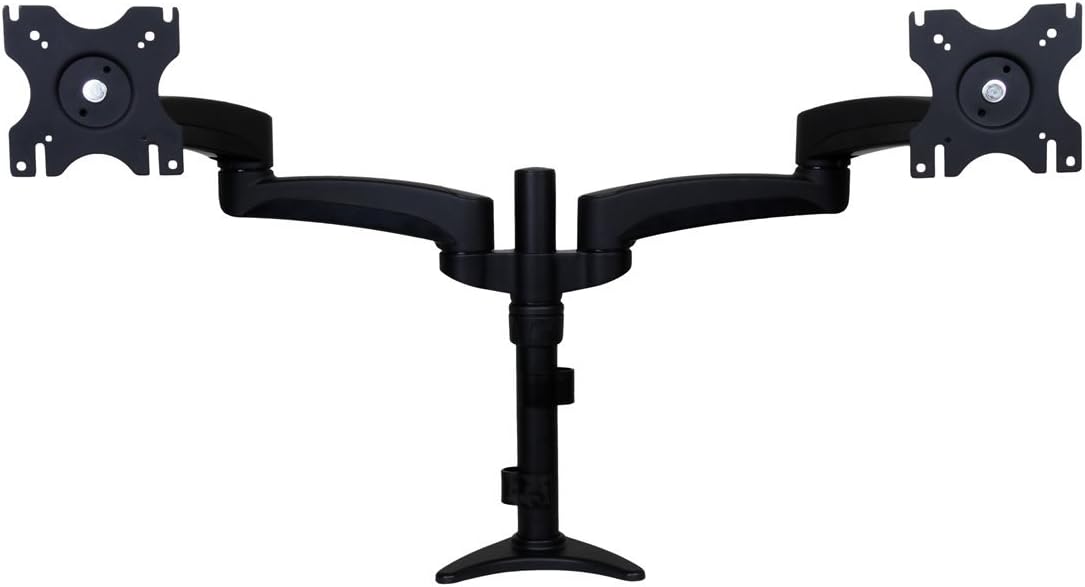 StarTech.com Desk Mount Dual Monitor Arm, Articulating, Supports Monitors 12'' to 24'', Adjustable VESA Monitor Arm