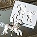 Vivin Carousel Silicone Fondant Mould Sugar Paste Cake Cupcake Icing Mold Crystal Epoxy For Decorating Phone Case or Crafts