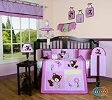 Boutique Girl Teddy Bear 13PCS CRIB BEDDING SET