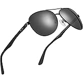 ZENOTTIC Polarized Aviator Sunglasses for Men Carbon Fiber Temple Pilot Sun Glasses with Mirrored Lens UV Protection