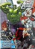 Marvel Comics The Avengers Assemble Jumbo Playing Cards with Instructions for Multiple Games (Crazy 8's, Go Fish, Rummy, Snap and More), Multicolor
