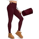 yeuG Fleece Lined Leggings for Women Thermal High Waisted Tummy Control Seamless Workout Yoga Pants