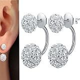 Usstore 1Pair Women's Stainless Steel Cross Pendant Necklace Chain Earrings