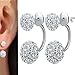 Usstore 1Pair Women's Stainless Steel Cross Pendant Necklace Chain Earrings