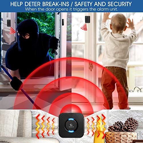 Wireless Door Sensor Chime ELEPOWSTAR Door Window Sensor Chime for