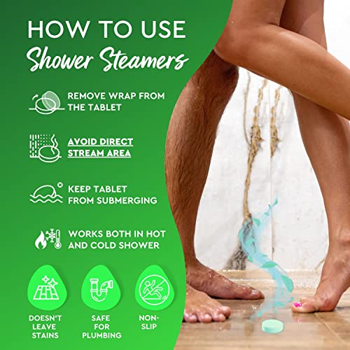 Cleverfy Shower Steamers Aromatherapy Gift Set of 6 Shower Bombs with