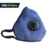 Anti Pollution Mask Military Grade N99 respirator Mask With Valve Replacement Filter Washable Cotton Anti Dust Mouth Mask For Men Women Navy