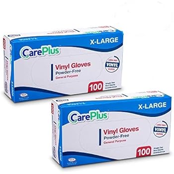 Amazon.com: Care Plus Disposable Vinyl Gloves, Powder Free