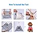 isYoung Pet Tent Bed, Pet Teepee House for Cats and Little Dogs Washable Navy Stripe Style with Breathable Mesh Window - Come with A Mat, Used All Year (Pet Tent Bed)