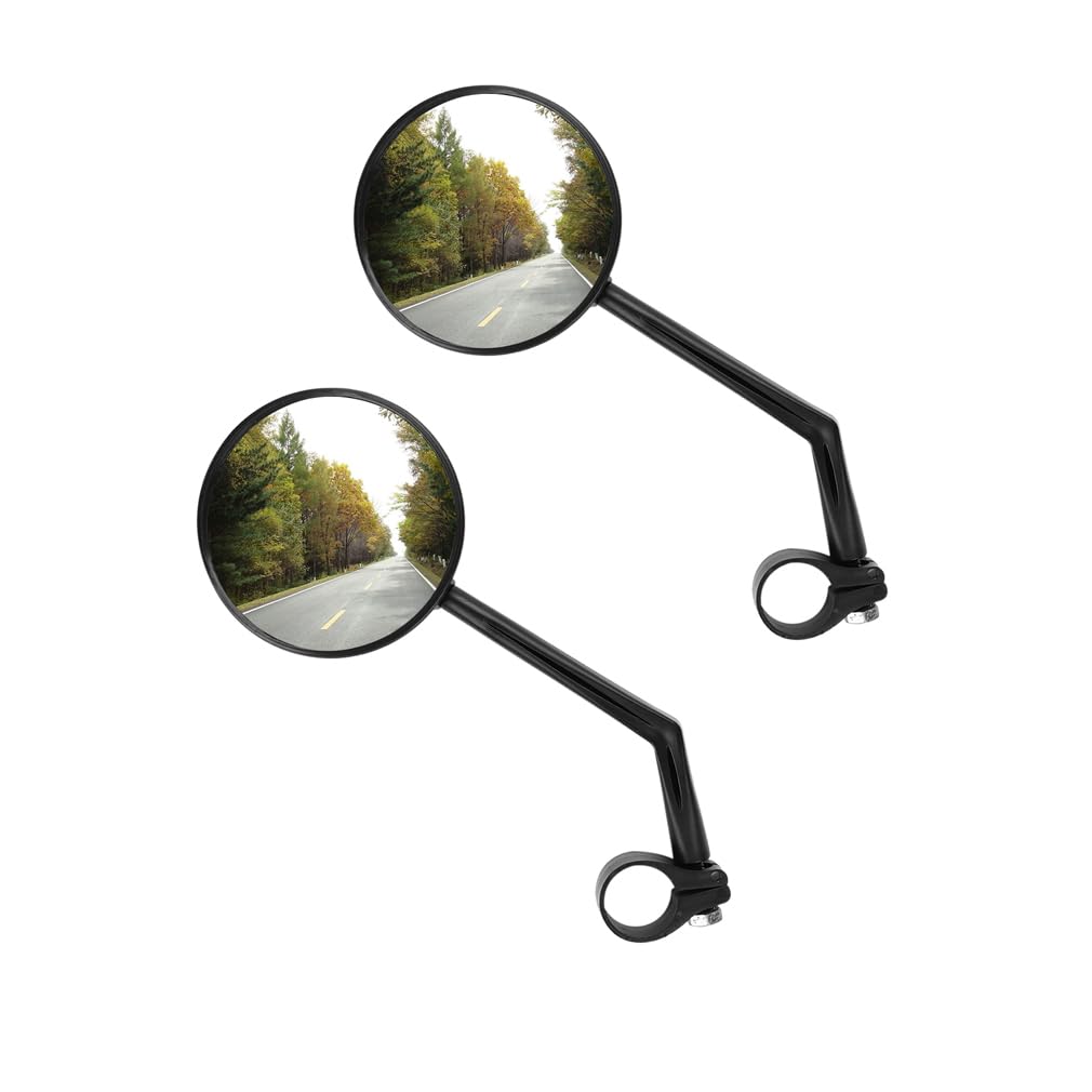 Photo 1 of 2Pack Wide Angle Bike Mirrors Handlebar Bicycle Mirrors 360°Adjustable Rotatable Bike Mirrors Bicycle Handlebar Rearview Mirrors Convex Rear View Mirrors for Mountain Bike Road Bike
