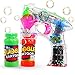 Theefun Transparent Bubble Gun Shooter Blower Machine with LED Lights,Sound Effect,Batteries, and Extra Bottle Refill (Color Random)