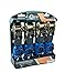 Powersports 4 Pack 15 ft Industrial Grade Ratcheting Tie Down Straps - 1500 Lb Break Strength - 500 Lbs Load Capactiy, Used for Motorcycles, Bikes,Trikes-ATV-UTV, Trailer, Truck, Construction