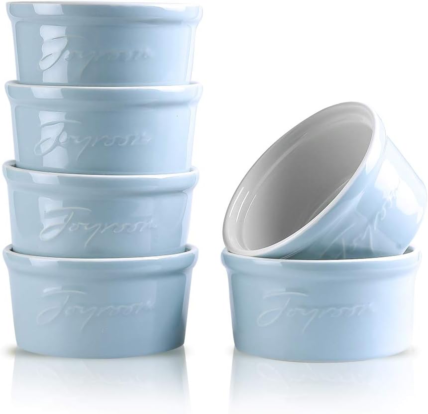Joyroom 8 Oz Porcelain Ramekins For Baking, Ceramic Souffle