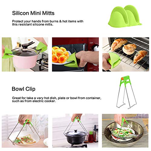 Instant Pot Accessories,Pressure Cooker Accessories Set for Instant Pot 5,6 Qt 8 Quart,with Steamer Basket/Non-stick Springform Pan/Egg Rack/Silicone Egg Bites Mold/Silicone Oven Mitts,8pcs - Thumbnail 5