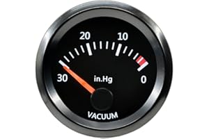 ESUPPORT Universal Car 52mm Pointer Vacuum Gauge Meter Kit White LED Light Pointer Indicator Dail Display Electronic