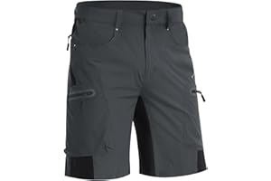 MAGNIVIT Men's Cargo Hiking Shorts Biker Shorts Quick Drying above Knee Work Shorts with Multi-Pockets