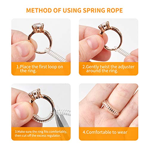 Ring Size Adjuster for Loose Rings 20 Pack 7 Sizes Invisible Jewelry