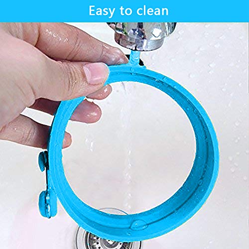 Silicone Egg Rings, 4 Inch Food Grade Egg Cooking Rings, Non Stick Fried Egg Ring Mold, Pancake Breakfast Sandwiches, Egg Mcmuffin Ring(Blue,4Pack)