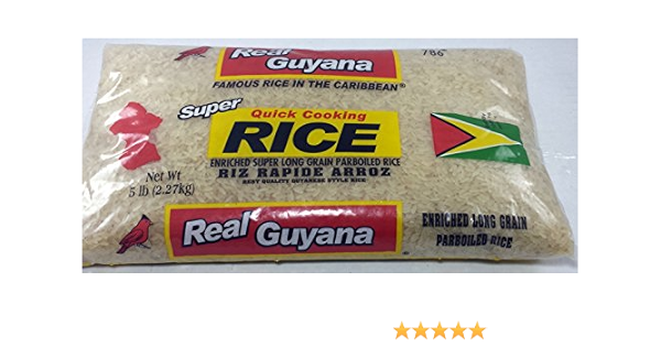Amazon Com Brown Parboiled Rice Real Guyana 5lb Cooking Rice Wines Grocery Gourmet Food