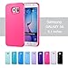 Technext020 Galaxy S6 Pink Case, Silicone Protective Back Cover Slim Fit Samsung Galaxy Bumper