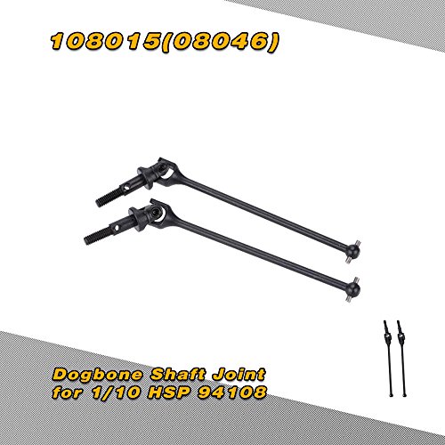Raitron 108015(08046) Upgrade Part Stainless Steel Dogbone Shaft Joint Driveshaft for 1/10 HSP 94108 4WD Off-Road Monster Truck - Quarkscm