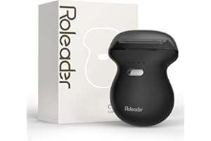 ROLEADER Mini Electric Shaver for Women, Rechargeable Travel-Sized Body Hair Trimmer, Palm-Perfect Hair Removal Razor with LED Display, Waterproof Wet/Dry Use Type-C Charging, On-The-Go Black