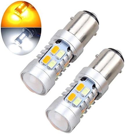 PESIC 2x 1157 Dual-Color Switchback 20-SMD-5730 LED Bulbs Turn Signal light Bulb