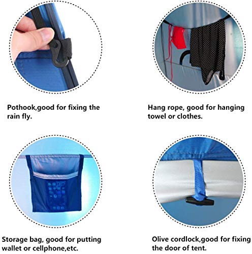 WolfWise Pop Up Privacy Shower Tent Portable Outdoor Sun Shelter Camp Toilet Changing Dressing Room