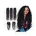 Hair Brazilian Hair Weave Bundles With Closure Water Wave 3 Bundles With Closure 100% Human Hair Bundles With Lace Closure,12 14 14 & Closure10,Natural Color,Three Part