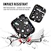 PBRO AirPods Case Cute Astronaut Case Protective Hard Shockproof Case Cover [Front LED Not Visible] Compatible with Apple AirPods 2 & 1(Black+Space)