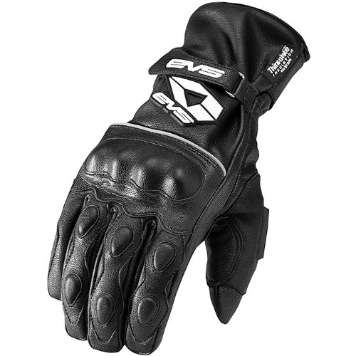 EVS Cyclone Men's Leather Sports Bike Motorcycle Gloves - Black / Medium