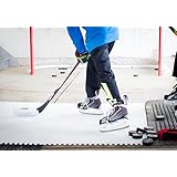 Skate Anytime - Synthetic Ice for Hockey - Skateable Artificial Ice Tiles - Backyard Ice Rink - Expandable - European Technology - 8 Panels - 25 Sq. ft - Starter Kit