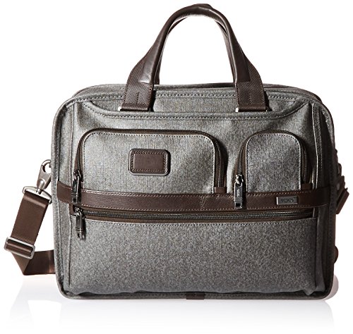 Tumi Alpha 2 Expandable Organizer Computer Brief, Earl Grey