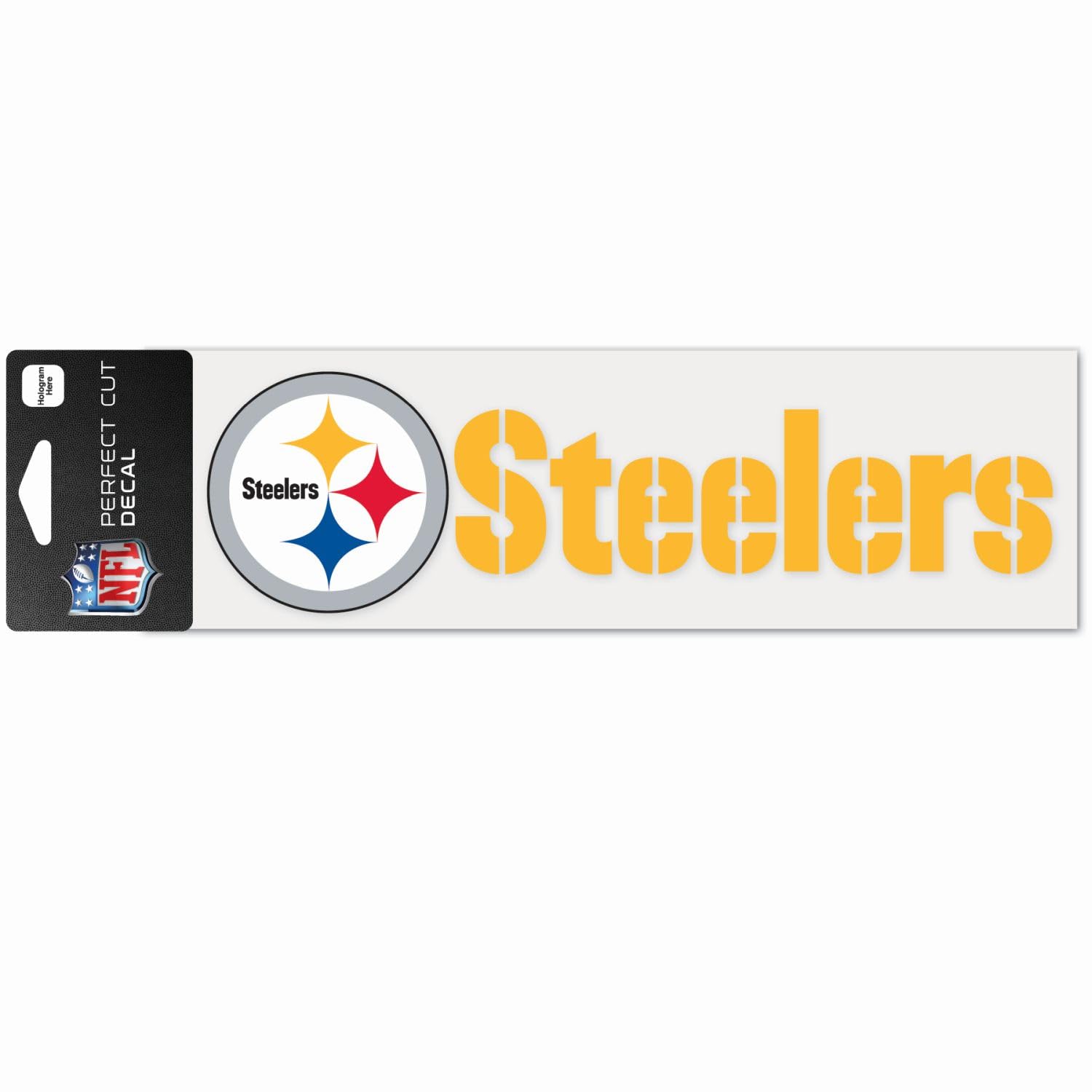 WinCraft NFL Pittsburgh Steelers WCR49176014 Perfect Cut Decals, 3" x 10" — image 1