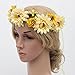 Love Sweety Flower Wreath Headband Floral Crown for Wedding Festivals HH12 (Yellow)