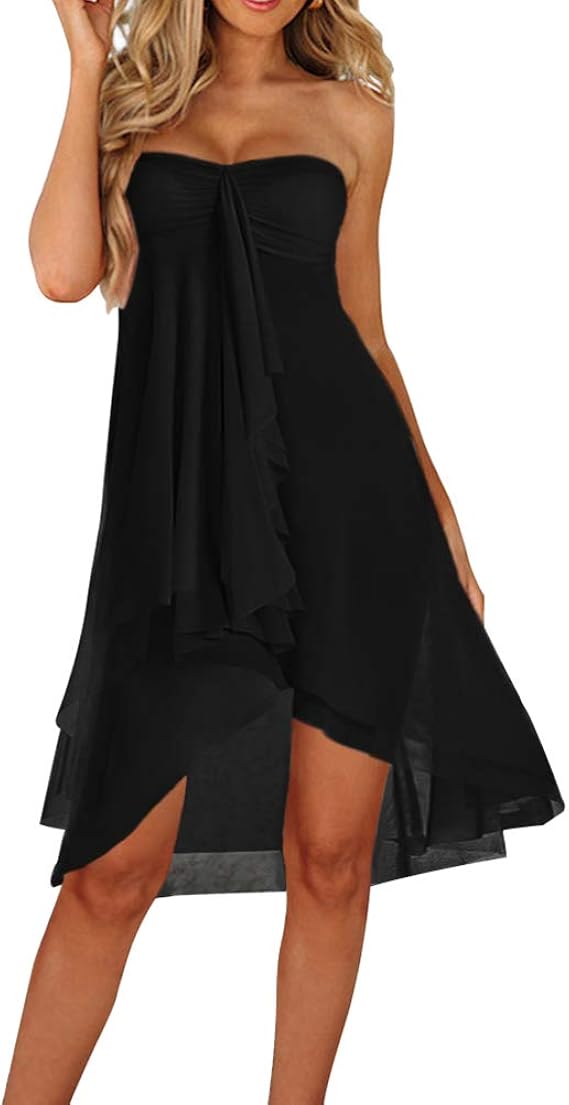 strapless swim cover up