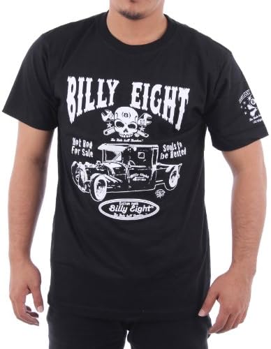Billy Eight Rat Rod Men's Size 2xl T-shirt Black Classic Car Hot Rod Rockabilly