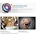 3 in 1 Cell Phone Camera Lens Kit with Flashlight, 198° Fisheye Lens,15X Macro Lens,0.63X Wide Angle Lens, For iPhone, Galaxy, iPad, Pixel and Most Smartphone By G&C