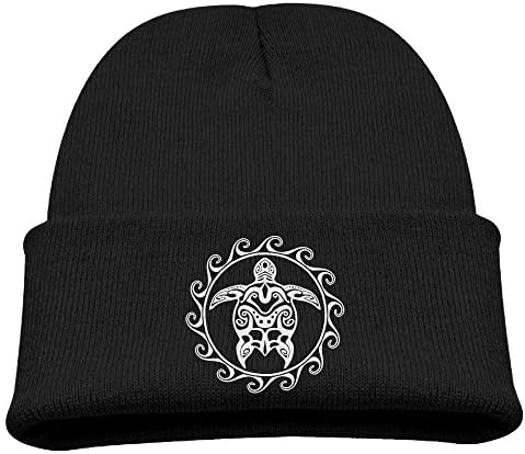 Children Fashion Cuff Maori Turtle Retro Warm Winter Skull Cap Unisex