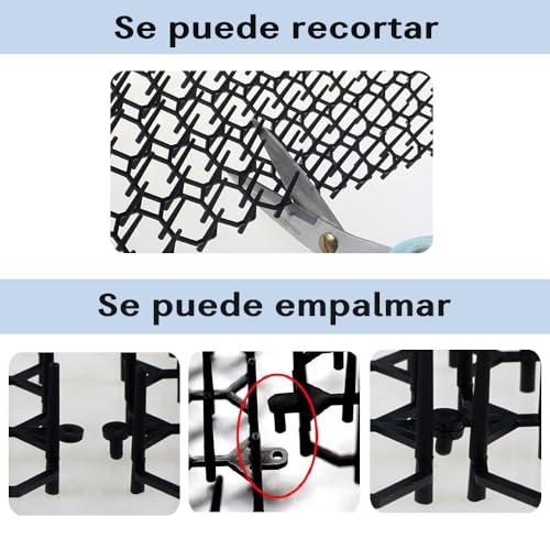 AHED 16 Piezas Alfombrilla Repelente de Gatos con Pinchos, 20 x 15 cm Estera Repelente de Gatos con Púas de Plástico, Estera Repelente para Exteriores e Interiores, 8 Pinchos de Jardín