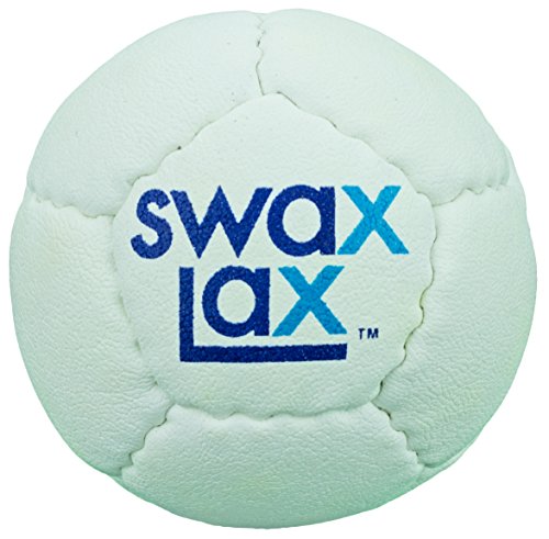 Swax Lax Lacrosse Training Ball - Same Size and Weight as Regulation Lacrosse Ball but Soft - No Rebounds, Less Bounce (White)