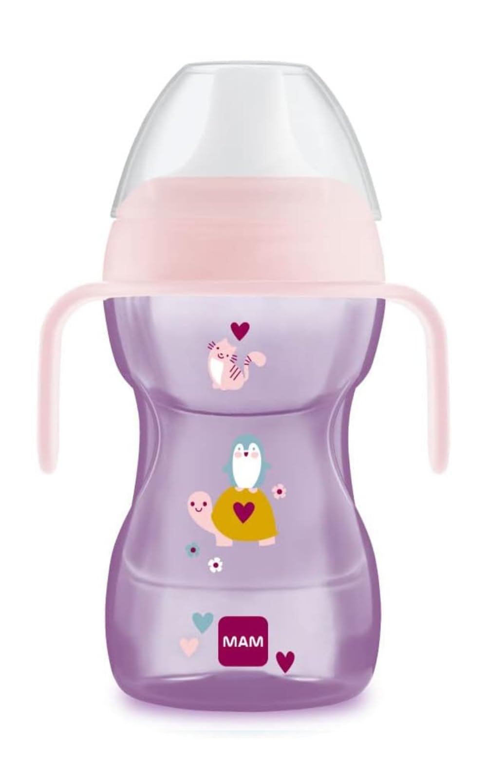 MAM Fun to Drink Cup with Handles and Hard Spout, 8+ Months, 270 ml, Pink