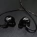 Triple Driver in-Ear Headphones, KZ ZSR High Fidelity Dynamic Hybrid Earbuds(Earphones) (Black)