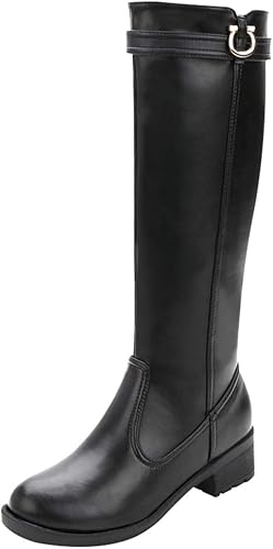 leather waterproof knee high boots