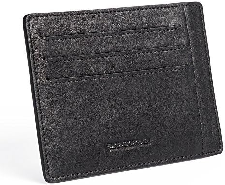 Sharkborough Signature Ávila Men's Slim Thin Card Holders Extra Capacity Front Pocket Compact Wallet Genuine Leather - Vegetable Tanning Leather