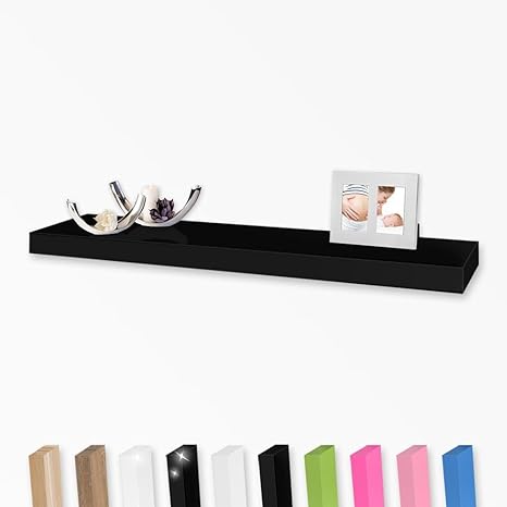 Wandboard Wandregal in vielen Farben und Größen, Farbe:schwarz, Länge:40cm