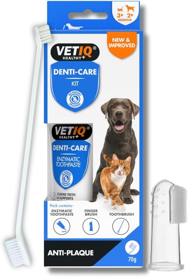VETIQ Denti-Care Kit for Dogs 2+ Months & Cats 3+ Months Dental Care