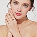 DIFINES Redbarry Fashion Criss Cross X 18k Rose Gold Plated CZ Diamond Promise Eternity Rings Wedding Band, Size 8