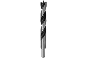 HARFINGTON Brad Point Drill Bits 15mm(38/64") Dia Straight Round Shank Drill Metric Brad Point 3.9" Drilling Depth Spiral Twi