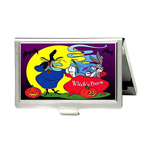 Witch and Bugs Bunny Image Custom Wallet Business Card Holder Name Case Stainless Box Case Lovely Gift